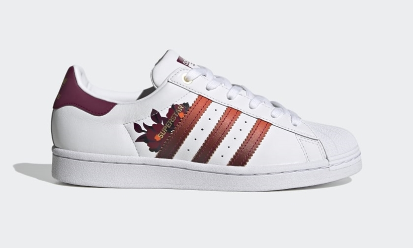 9/10発売！フローラルディップを施した アディダス オリジナルス ウィメンズ スーパースター (adidas Originals WMNS SUPERSTAR “White/Power Berry”) [FW2527]