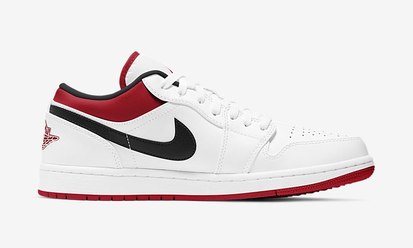 【国内 4/9 発売】ナイキ エア ジョーダン 1 ロー “ホワイト/ユニバーシティレッド/ブラック” (NIKE AIR JORDAN 1 LOW “White/University Red/Black”) [553558-118]