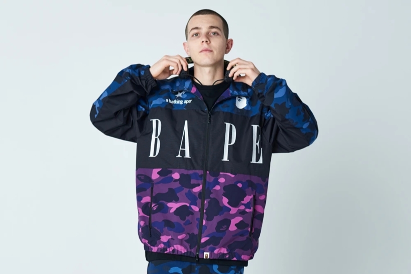 A BATHING APEからCOLOR CAMOを使用したトラックジャケット「COLOR CAMO TRACK JACKET」が8/29発売 (ア ベイシング エイプ)