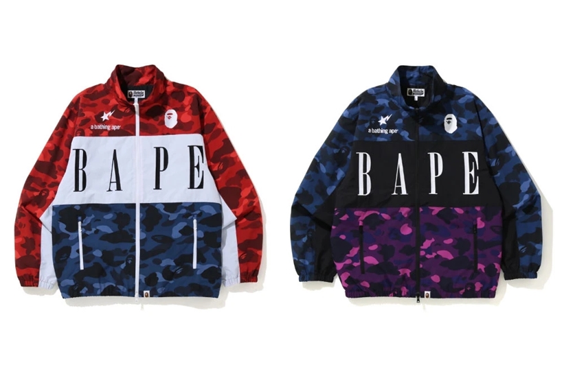 A BATHING APEからCOLOR CAMOを使用したトラックジャケット「COLOR CAMO TRACK JACKET」が8/29発売 (ア ベイシング エイプ)