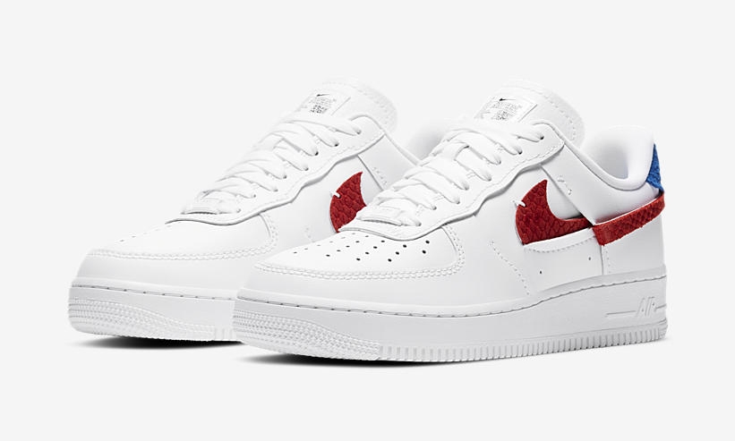 ナイキ ウィメンズ エア フォース 1 ロー “スネーク” ホワイト/ブルー/レッド (NIKE WMNS AIR FORCE 1 LOW “Snake" White/Blue/Red) [DC1164-100]