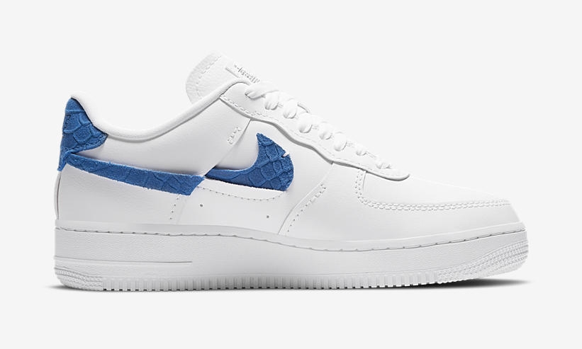 ナイキ ウィメンズ エア フォース 1 ロー “スネーク” ホワイト/ブルー/レッド (NIKE WMNS AIR FORCE 1 LOW “Snake” White/Blue/Red) [DC1164-100]