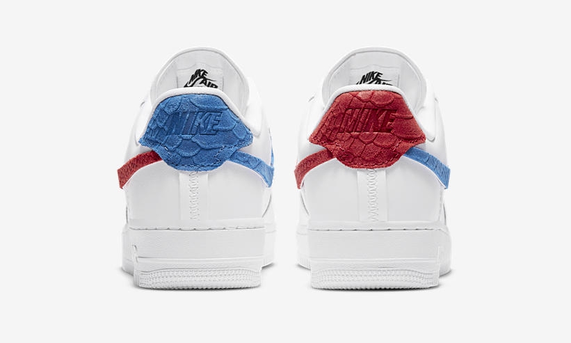 ナイキ ウィメンズ エア フォース 1 ロー “スネーク” ホワイト/ブルー/レッド (NIKE WMNS AIR FORCE 1 LOW “Snake” White/Blue/Red) [DC1164-100]