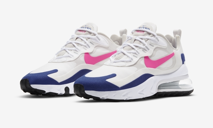 ナイキ エア マックス 270 リアクト “ホワイト/ネイビー/ピンク” (NIKE AIR MAX 270 REACT “White/Navy/Pink”) [CU7833-101]