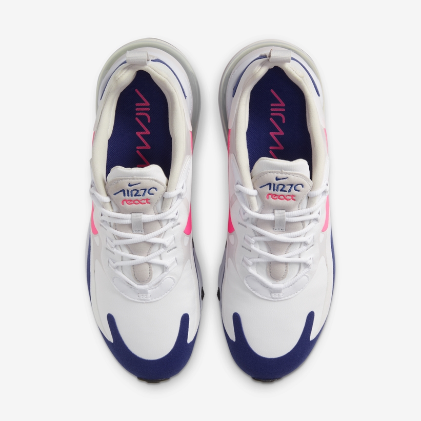 ナイキ エア マックス 270 リアクト “ホワイト/ネイビー/ピンク” (NIKE AIR MAX 270 REACT “White/Navy/Pink”) [CU7833-101]