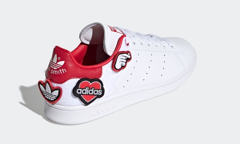 8/31発売！ハートのモチーフをヒールに取り付け！アディダス オリジナルス スタンスミス (adidas Originals STAN SMITH “White/Scarlet”) [FY3130]