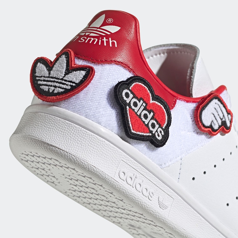 8/31発売！ハートのモチーフをヒールに取り付け！アディダス オリジナルス スタンスミス (adidas Originals STAN SMITH “White/Scarlet”) [FY3130]