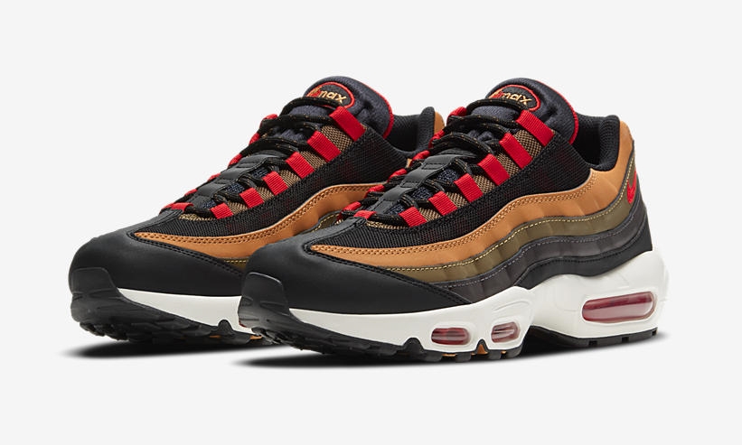 ナイキ エア マックス 95 エッセンシャル “ブラック/ダークオリーブ/レッド” (NIKE AIR MAX 95 ESSENTIAL “Black/Dark Olive/Red”) [CT1805-200]