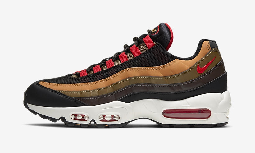 ナイキ エア マックス 95 エッセンシャル “ブラック/ダークオリーブ/レッド” (NIKE AIR MAX 95 ESSENTIAL “Black/Dark Olive/Red”) [CT1805-200]