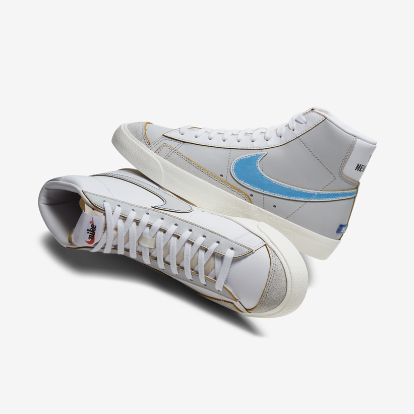 10/17 発売！ナイキ ブレーザー ミッド 77 ビンテージ “グレー/ブルー/ラベルメーカー” (NIKE BLAZER MID 77 VINTAGE “Grey/Blue/Label Maker”) [DC5203-100]