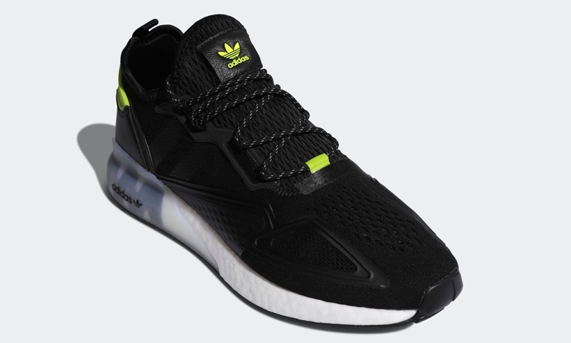 adidas Originals ZX 2K BOOST “Core Black/Semi Solar Slime” (アディダス ゼットエックス 2K ブースト “コアブラック/セミソーラースライム”) [FY4497]