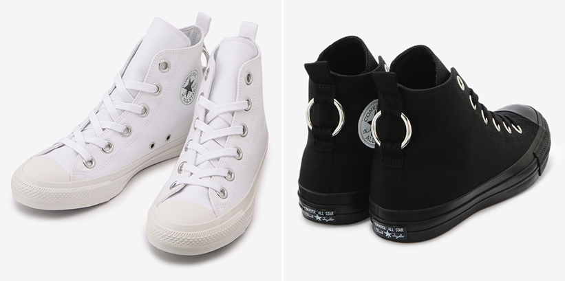 9/8発売！大きめのハトメとバッグのメタルリングでアレンジした CONVERSE ALL STAR 100 METALRING HI (コンバース オールスター メタルリング HI)