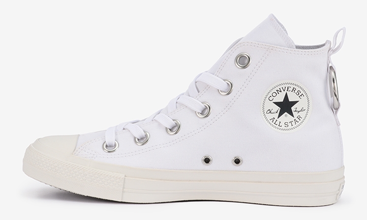 9/8発売！大きめのハトメとバッグのメタルリングでアレンジした CONVERSE ALL STAR 100 METALRING HI (コンバース オールスター メタルリング HI)