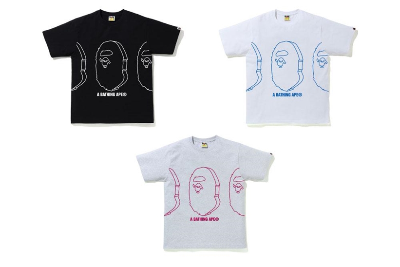 A BATHING APE エイプヘッドが突き出した立体的なグラフィックが印象的な「SOLID APE HEAD TEE」が9/12発売 (ア ベイシング エイプ)