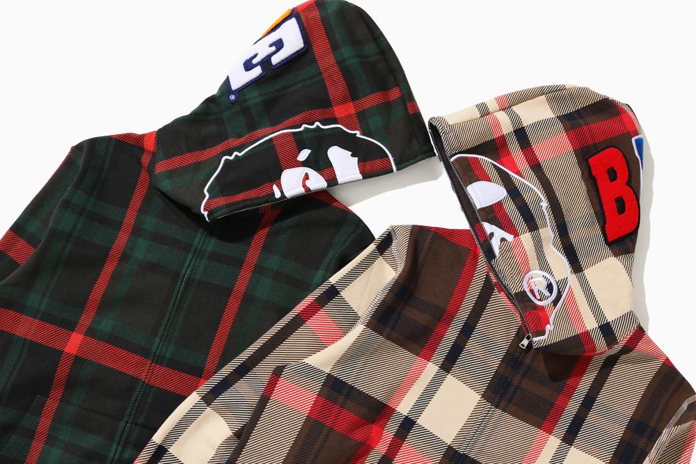 A BATHING APEからCHECK柄で仕上げたフルジップフーディ「BAPE CHECK 2ND APE WIDE FULL ZIP HOODIE」が9/12発売 (ア ベイシング エイプ)