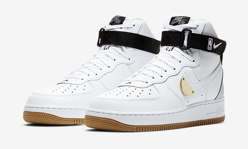 ナイキ エア フォース 1 ハイ “エヌビーエー パック” ホワイト/ゴールド/ブラック (NIKE AIR FORCE 1 HIGH “NBA Pack” White/Gold/Black) [CT2306-100]