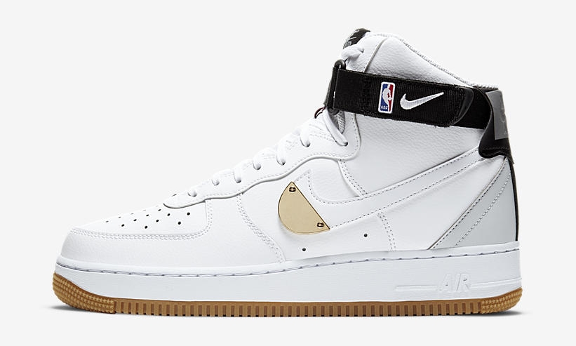 ナイキ エア フォース 1 ハイ “エヌビーエー パック” ホワイト/ゴールド/ブラック (NIKE AIR FORCE 1 HIGH “NBA Pack” White/Gold/Black) [CT2306-100]