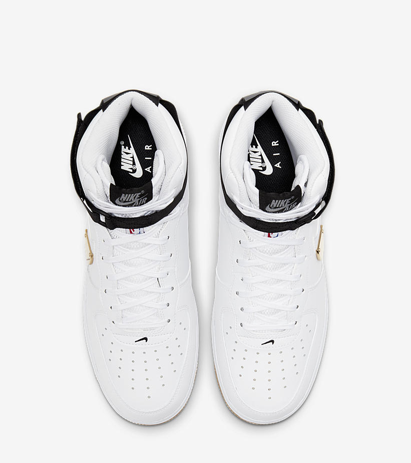 ナイキ エア フォース 1 ハイ “エヌビーエー パック” ホワイト/ゴールド/ブラック (NIKE AIR FORCE 1 HIGH “NBA Pack” White/Gold/Black) [CT2306-100]