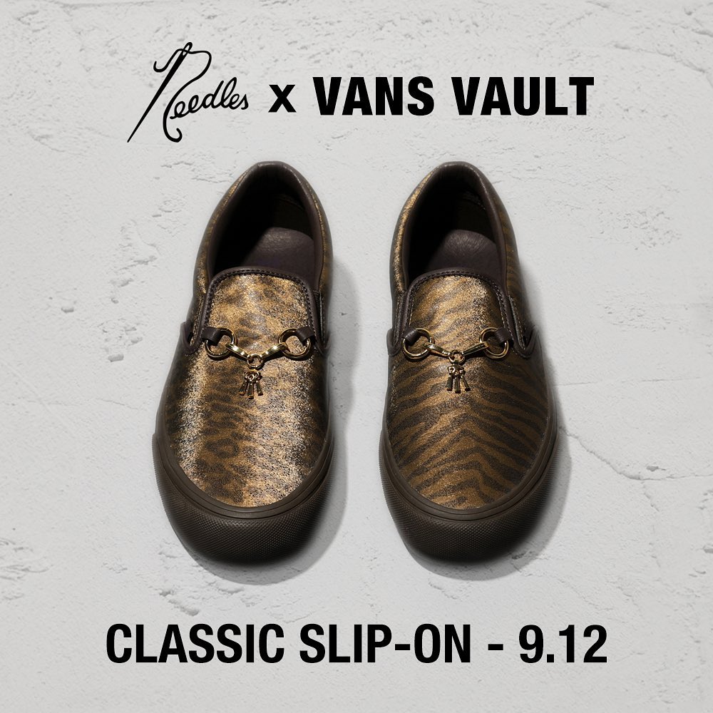 9/12発売！NEEDLES × VANS VAULT CLASSIC SLIP-ON (ニードルズ バンズ ヴォルト クラシック スリッポン)