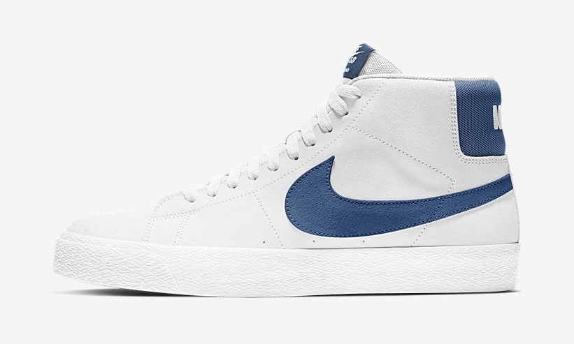 ナイキ SB ズーム ブレーザー ミッド “ホワイト/ブルー” (NIKE SB ZOOM BLAZER MID “White/Blue”) [864349-107]