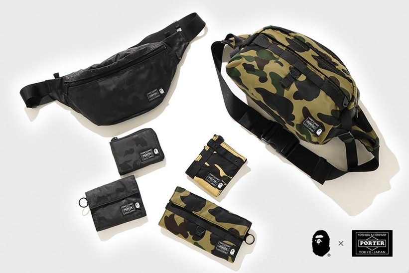 A BATHING APE × PORTER コラボ最新作！カモフラージュ柄を組み合わせた「1ST CAMO」4アイテムが9/19発売 (ア ベイシング エイプ ポーター)