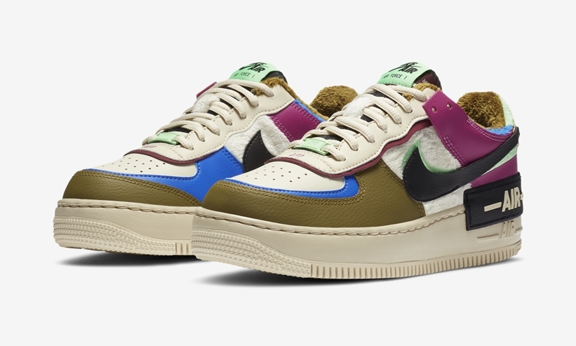 国内 11/14 発売！ナイキ ウィメンズ エア フォース 1 ロー シャドウ SE “カーキ/パープル/ブルー” (NIKE WMNS AIR FORCE 1 LOW SHADOW SE “Kahki/Purple/Blue”) [CT1985-500]