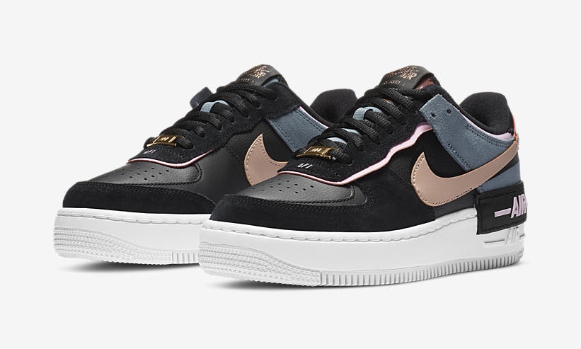 ナイキ ウィメンズ エア フォース 1 ロー シャドウ "ブラック/メタリックレッドブロンズ" (NIKE WMNS AIR FORCE 1 LOW SHADOW “Black/Metallic Red Bronze”) [CU5315-001]