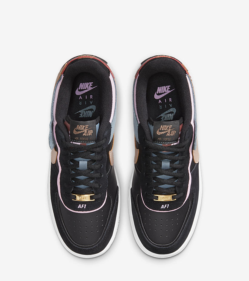 ナイキ ウィメンズ エア フォース 1 ロー シャドウ “ブラック/メタリックレッドブロンズ” (NIKE WMNS AIR FORCE 1 LOW SHADOW “Black/Metallic Red Bronze”) [CU5315-001]