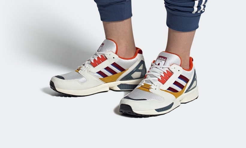 adidas Originals ZX 8000 “White/College Burgundy/Legacy Blue” (アディダス オリジナルス ゼットエックス 8000 “ホワイト/カレッジバーガンディ/レガシーブルー”) [FY9271]