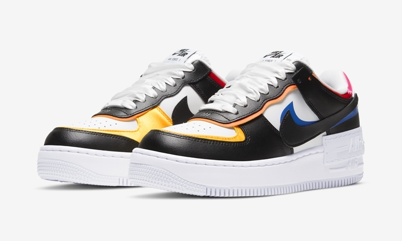 ナイキ ウィメンズ エア フォース 1 ロー シャドウ “ホワイト/ブラック/ブルー/レッド/イエロー” (NIKE WMNS AIR FORCE 1 LOW SHADOW “White/Black/Blue/Red/Yellow”) [DC4462-100]