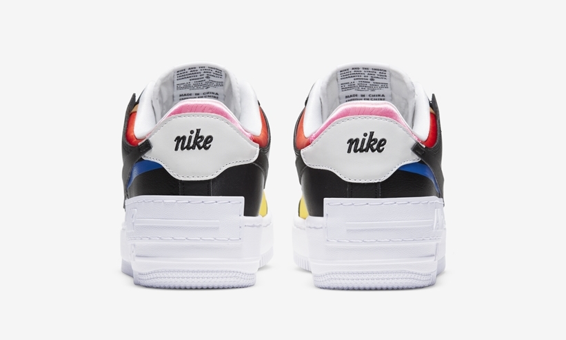 ナイキ ウィメンズ エア フォース 1 ロー シャドウ “ホワイト/ブラック/ブルー/レッド/イエロー” (NIKE WMNS AIR FORCE 1 LOW SHADOW “White/Black/Blue/Red/Yellow”) [DC4462-100]