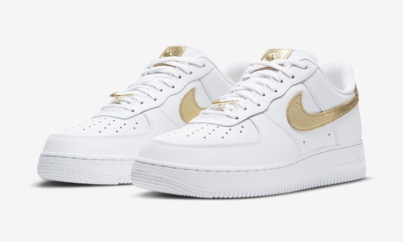 海外 11/18 発売予定！ナイキ エア フォース 1 ロー “ホワイト/メタリックゴールド” (NIKE AIR FORCE 1 LOW “White/Metallic Gold”) [DC2181-100]