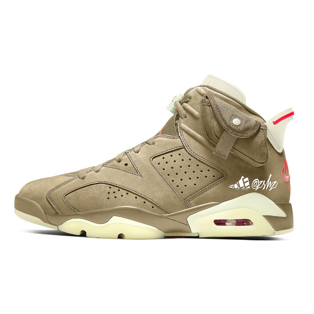 【国内 4/30 発売】トラビス・スコット × ナイキ エア ジョーダン 6 “ブリティッシュカーキ” (TRAVIS SCOTT NIKE AIR JORDAN 6 “British Khaki”) [DH0690-200]