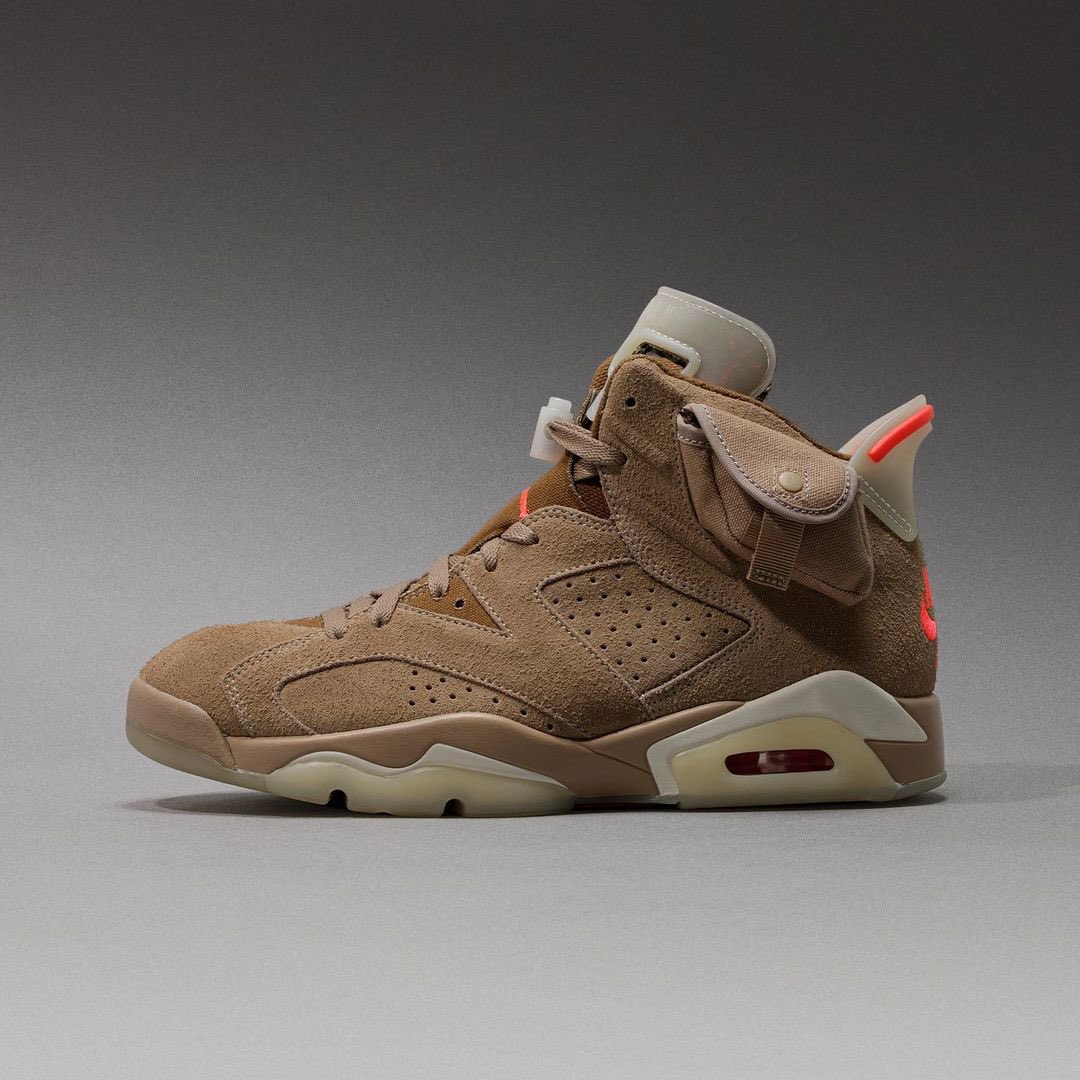 【国内 4/30 発売】トラビス・スコット × ナイキ エア ジョーダン 6 “ブリティッシュカーキ” (TRAVIS SCOTT NIKE AIR JORDAN 6 “British Khaki”) [DH0690-200]