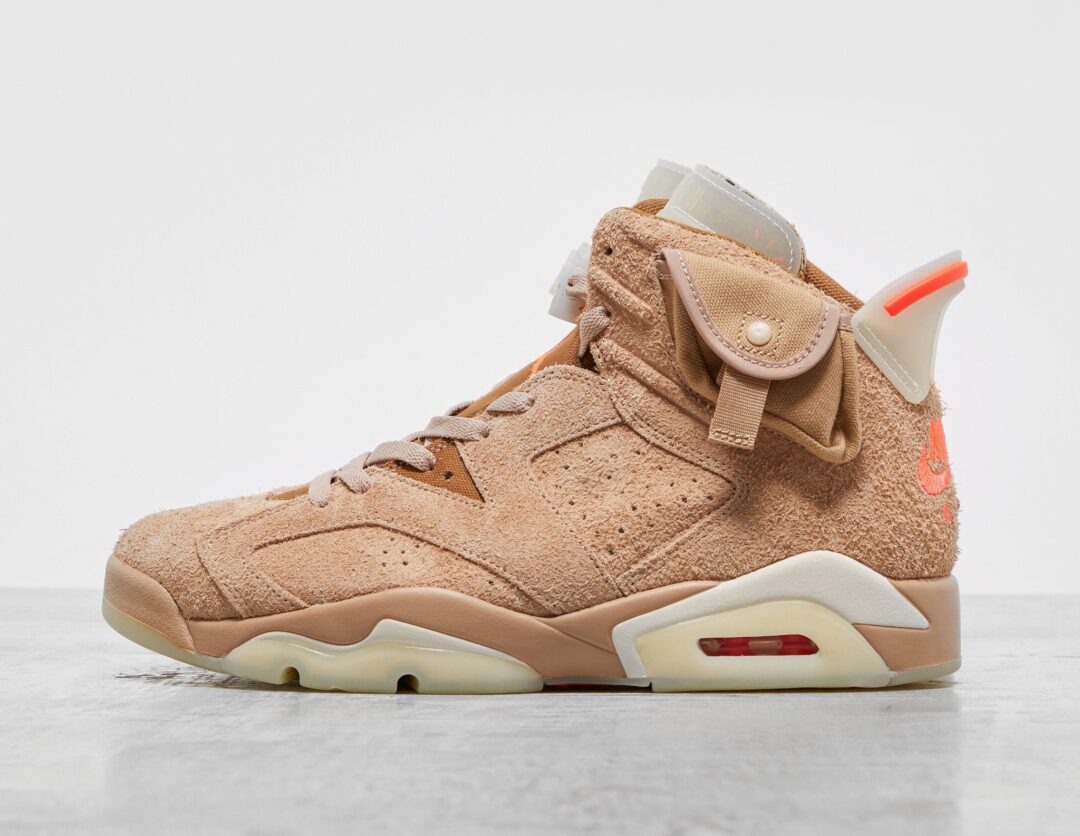 【国内 4/30 発売】トラビス・スコット × ナイキ エア ジョーダン 6 “ブリティッシュカーキ” (TRAVIS SCOTT NIKE AIR JORDAN 6 “British Khaki”) [DH0690-200]