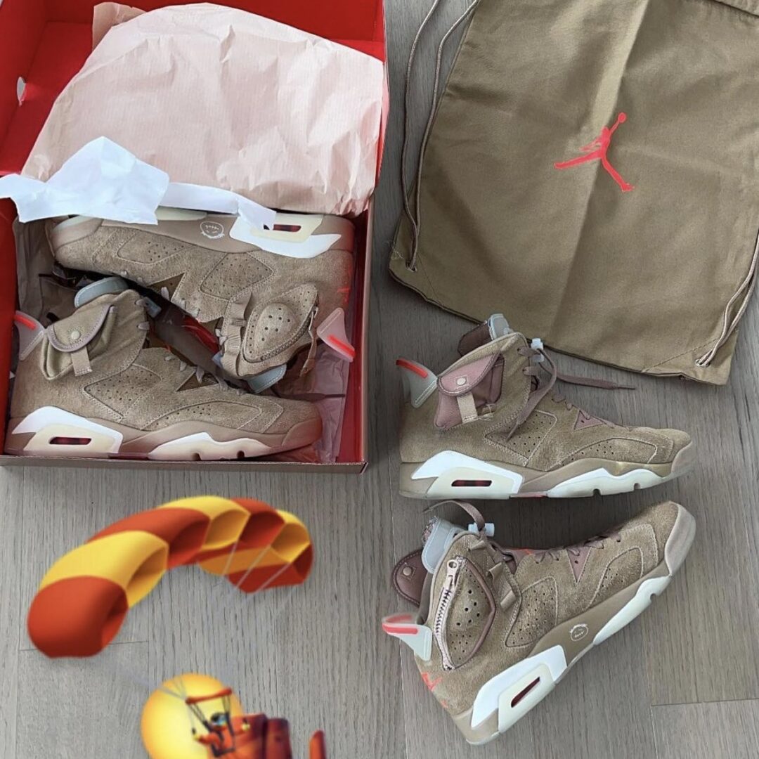 【国内 4/30 発売】トラビス・スコット × ナイキ エア ジョーダン 6 “ブリティッシュカーキ” (TRAVIS SCOTT NIKE AIR JORDAN 6 “British Khaki”) [DH0690-200]