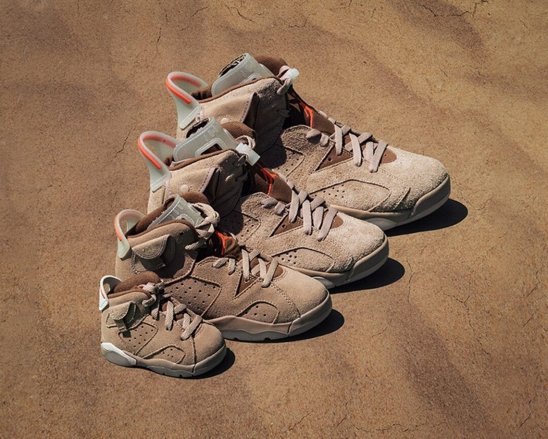 【国内 4/30 発売】トラビス・スコット × ナイキ エア ジョーダン 6 “ブリティッシュカーキ” (TRAVIS SCOTT NIKE AIR JORDAN 6 “British Khaki”) [DH0690-200]