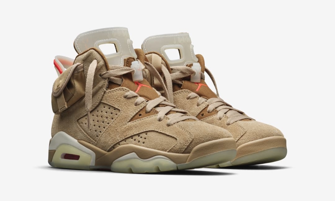 【国内 4/30 発売】トラビス・スコット × ナイキ エア ジョーダン 6 “ブリティッシュカーキ” (TRAVIS SCOTT NIKE AIR JORDAN 6 “British Khaki”) [DH0690-200]