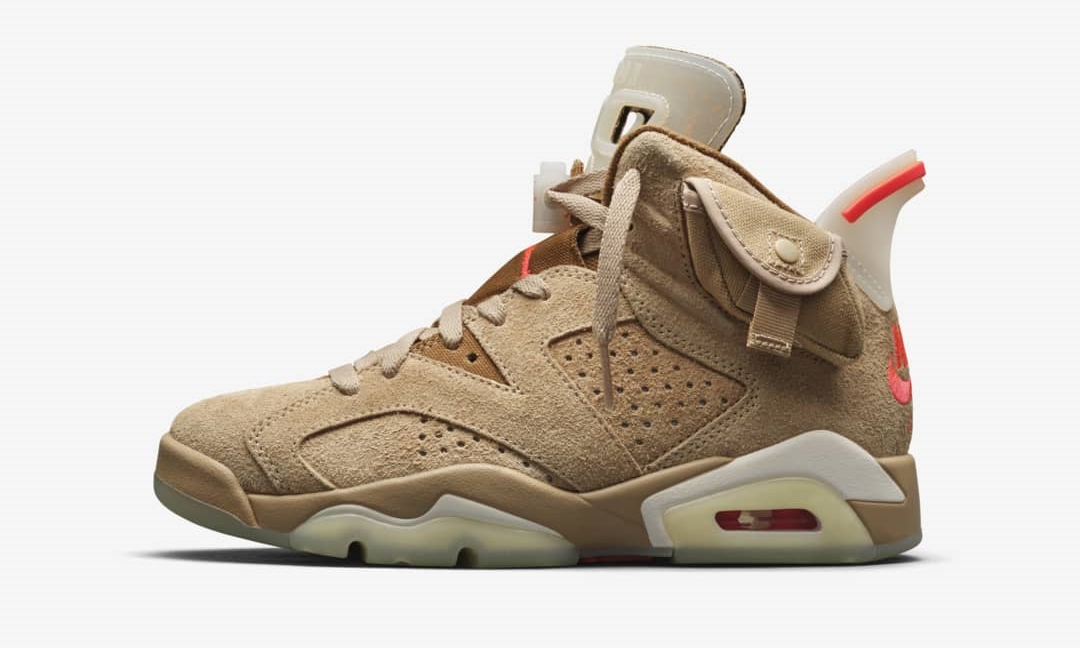 【国内 4/30 発売】トラビス・スコット × ナイキ エア ジョーダン 6 “ブリティッシュカーキ” (TRAVIS SCOTT NIKE AIR JORDAN 6 “British Khaki”) [DH0690-200]