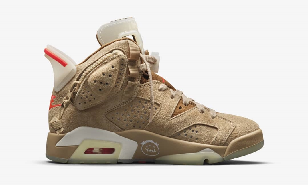 【国内 4/30 発売】トラビス・スコット × ナイキ エア ジョーダン 6 “ブリティッシュカーキ” (TRAVIS SCOTT NIKE AIR JORDAN 6 “British Khaki”) [DH0690-200]