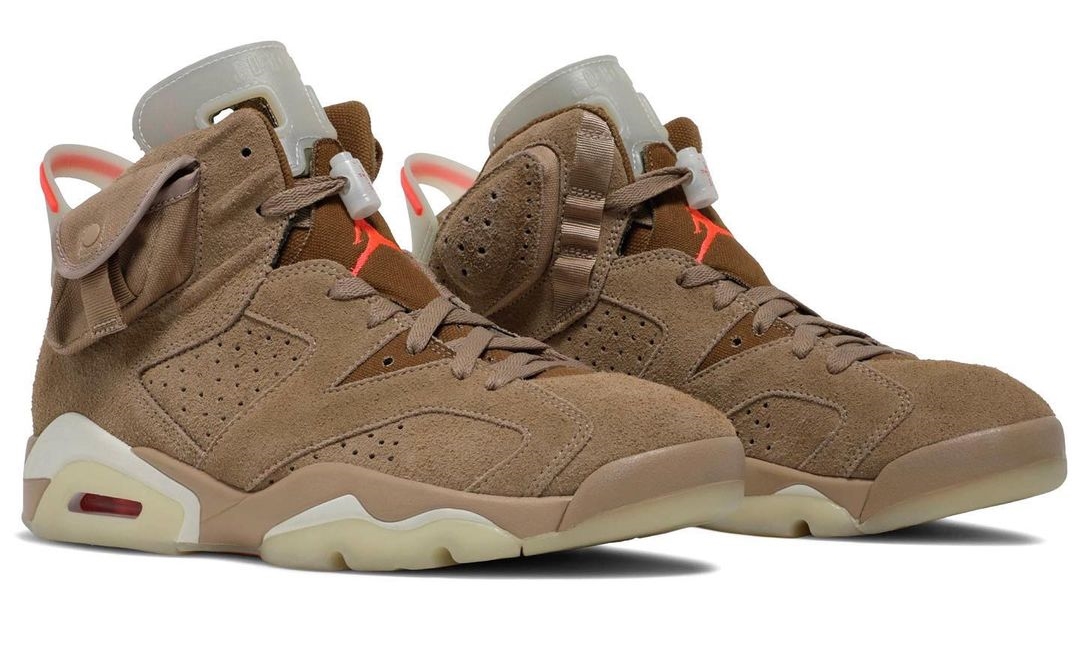 【国内 4/30 発売】トラビス・スコット × ナイキ エア ジョーダン 6 “ブリティッシュカーキ” (TRAVIS SCOTT NIKE AIR JORDAN 6 “British Khaki”) [DH0690-200]