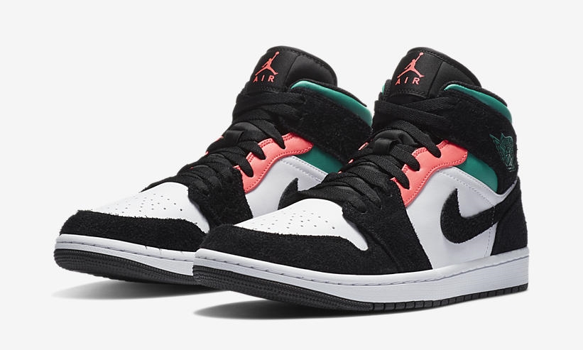 ナイキ エア ジョーダン 1 ミッド SE “ホワイト/ブラック/ピンク/ティール” (NIKE AIR JORDAN 1 MID SE “White/Black/Pink/Teal”) [852542-116]