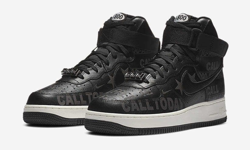 ナイキ エア フォース 1 07 ハイ プレミアム "フリーダイヤル" ブラック (NIKE AIR FORCE 1 07 HIGH PREMIUM "1-800/Toll Free" Black) [CU1414-001]