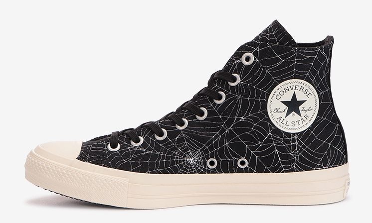 9/25発売！「蜘蛛の巣/スパイダーウェブ」柄をアッパー全体に描いた CONVERSE ALL STAR 100 SPIDERWEB OX/HI (コンバース オールスター スパイダーウェブ)