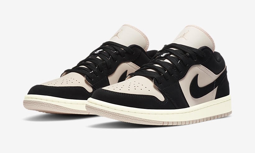 10/3 発売！ナイキ ウィメンズ エア ジョーダン 1 ロー “ブラック/グァバアイス/セイル” (NIKE WMNS AIR JORDAN 1 LOW “Black/Guava Ice/Sail”) [DC0774-003]