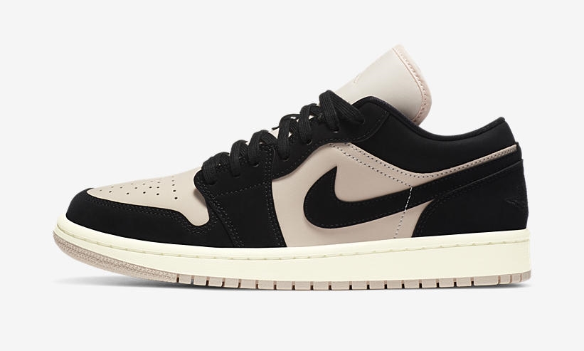 10/3 発売！ナイキ ウィメンズ エア ジョーダン 1 ロー “ブラック/グァバアイス/セイル” (NIKE WMNS AIR JORDAN 1 LOW “Black/Guava Ice/Sail”) [DC0774-003]