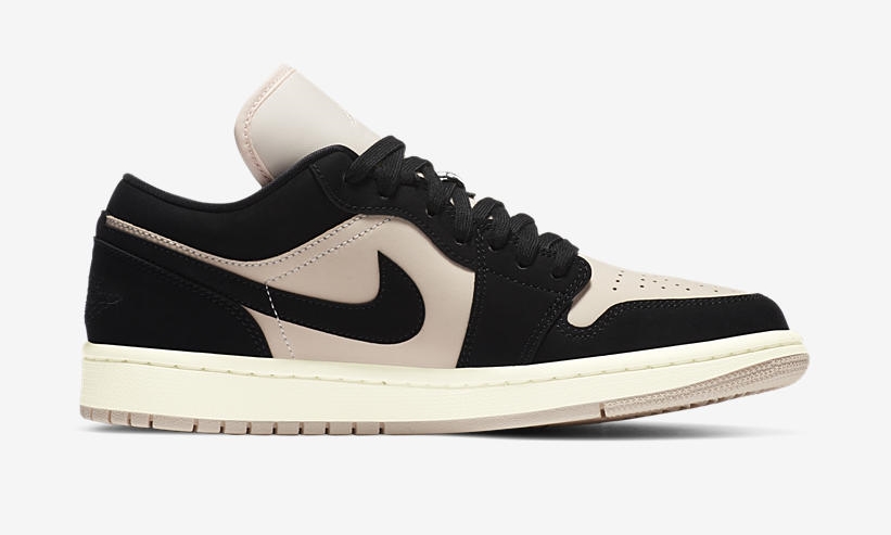 10/3 発売！ナイキ ウィメンズ エア ジョーダン 1 ロー “ブラック/グァバアイス/セイル” (NIKE WMNS AIR JORDAN 1 LOW “Black/Guava Ice/Sail”) [DC0774-003]