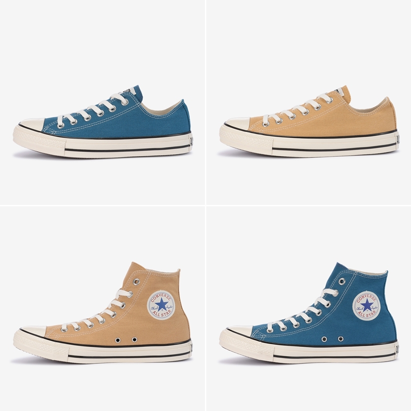 9/29発売！CONVERSE ALL STAR 100 COLORS OX/HI 新色 “キャメル/カリビアンブルー” (コンバース オールスター 100 カラーズ OX/HI)