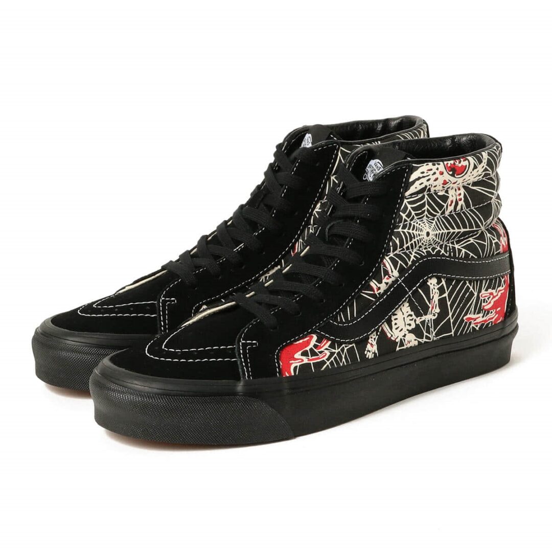 アッパーにスパイダーとスカル柄をあしらった VANS “ANAHEIM FACTORY PACK” SK8-HI 38 DX (バンズ “アナハイム ファクトリー パック” “Spider/Skull”)