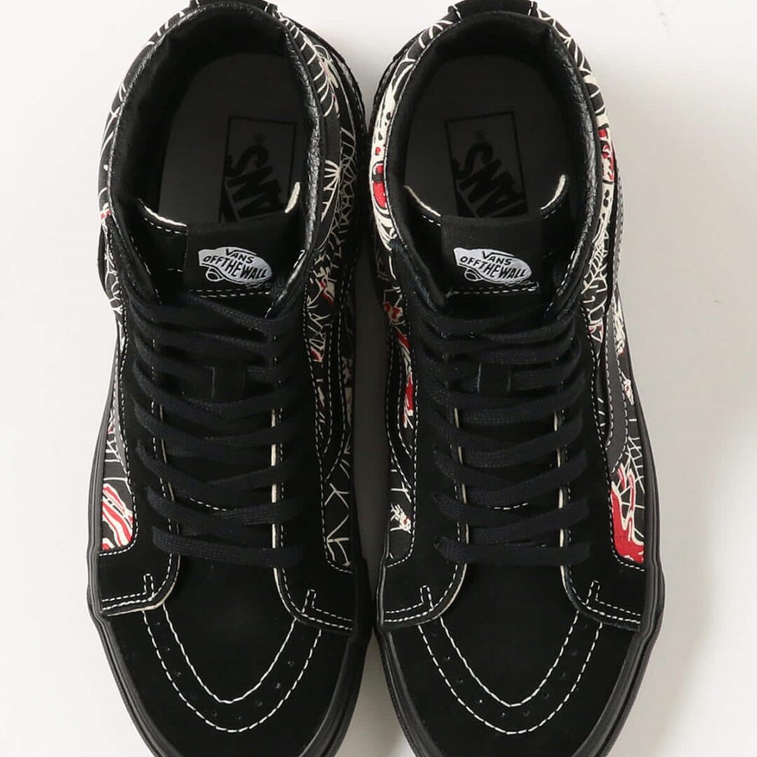 アッパーにスパイダーとスカル柄をあしらった VANS “ANAHEIM FACTORY PACK” SK8-HI 38 DX (バンズ “アナハイム ファクトリー パック” “Spider/Skull”)